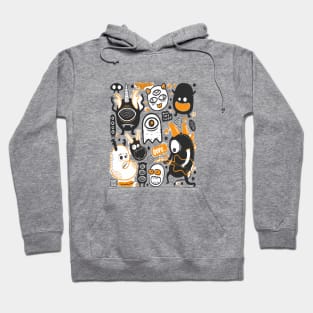 funny monsters doodles Hoodie